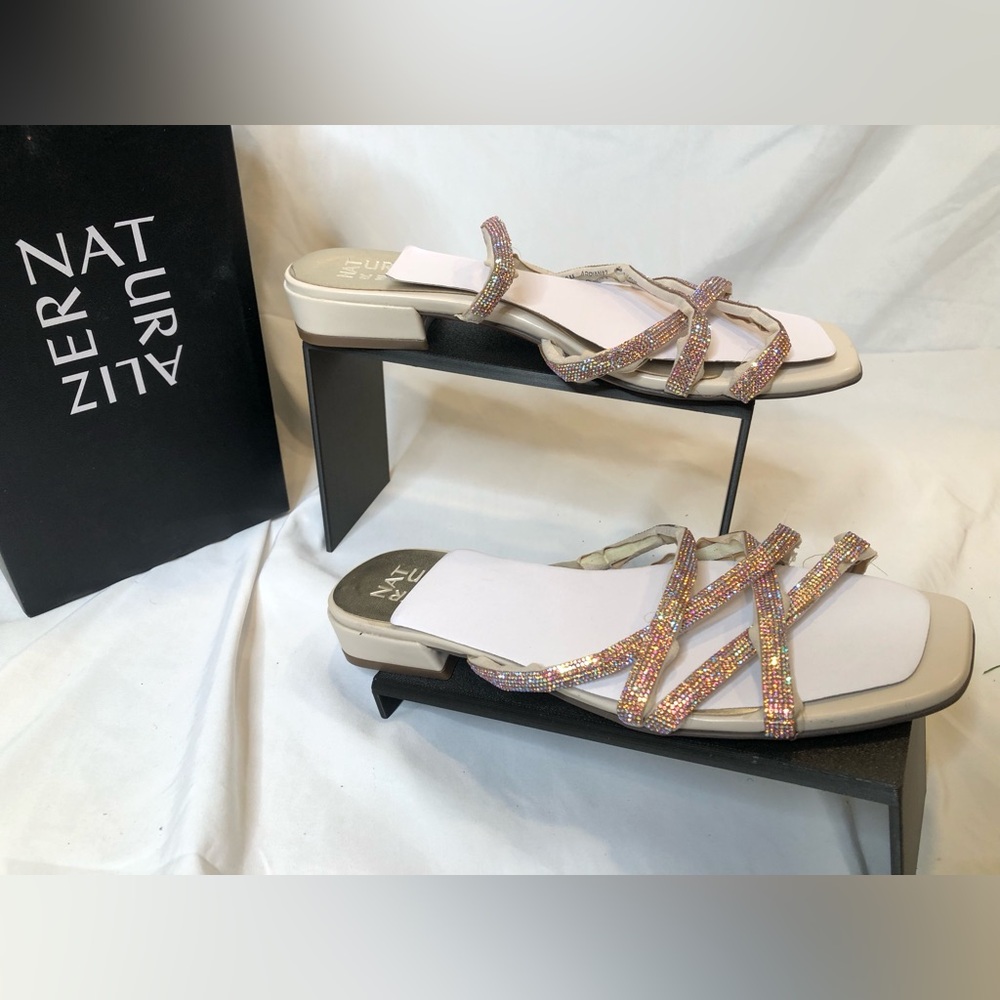 Women’s Naturalizer Abriana Porcelain Embellished Slide Sandals - Size 9M